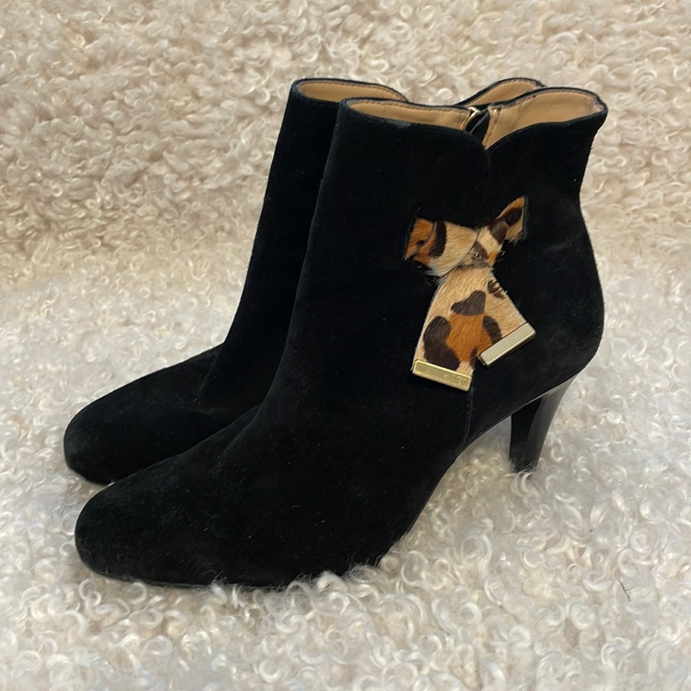 Talbots Black Suede Heeled Boots